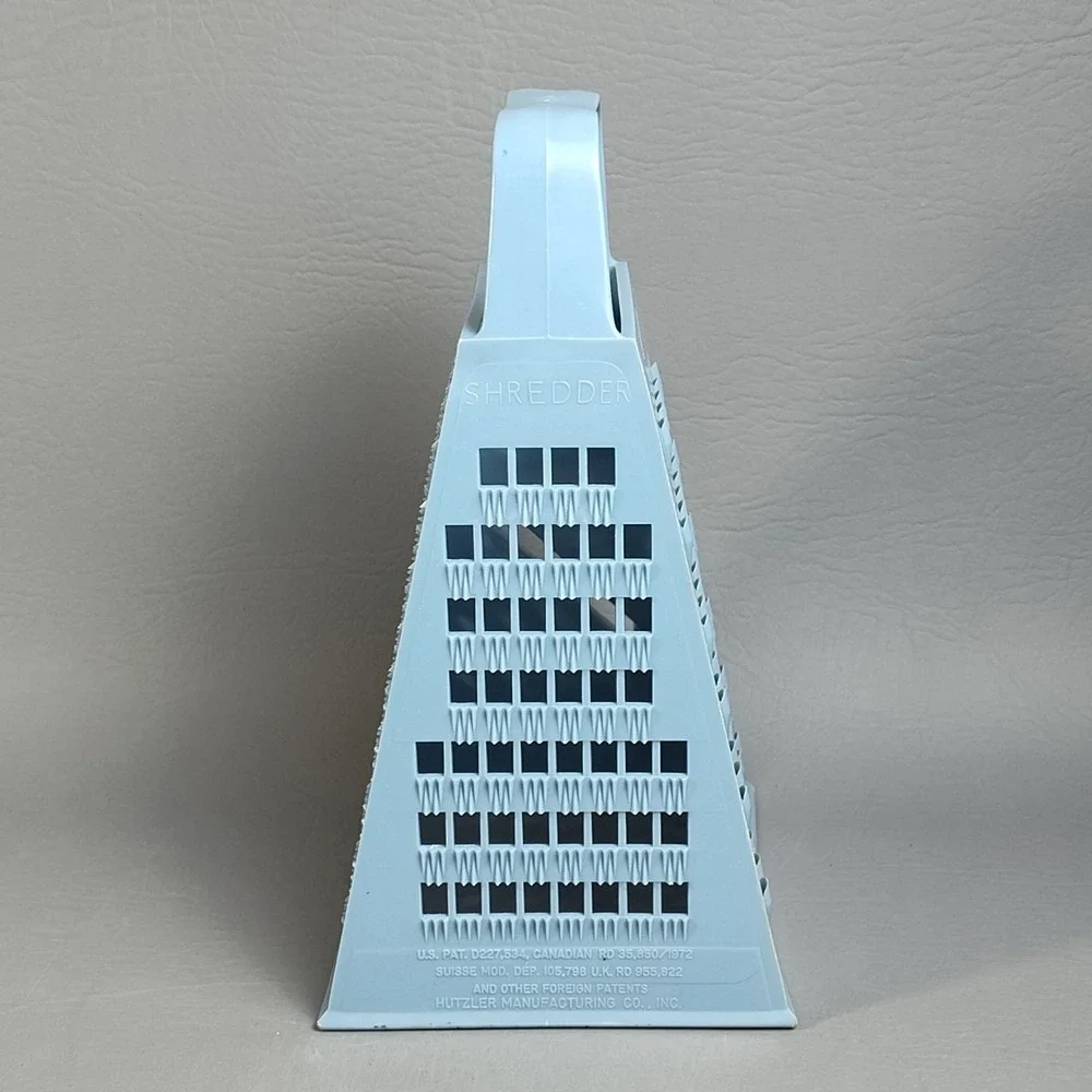 Vtg 1972 Hutzler Blue Kitchen Shredder Grater Stringer Slicer Rind Grater Cheese